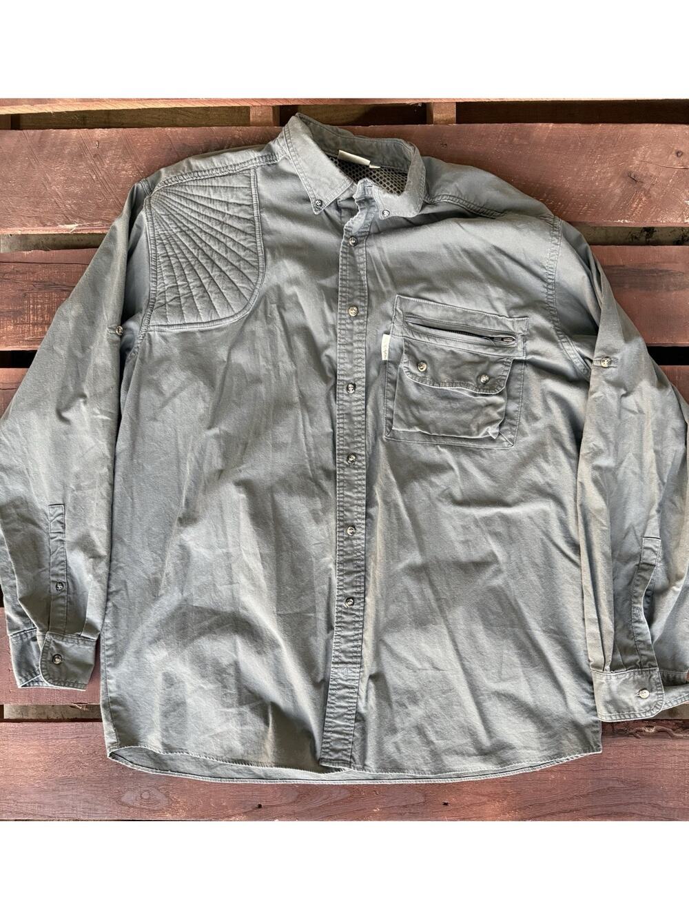 TAG Safari Shooter Shirt 2XL Green Quilted Recoil Pad Long Sleeve